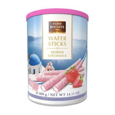 Imagem de Canudo wafer sticks strawberry com recheio de morango 400g - ROSHEN
