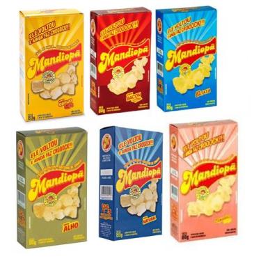 Imagem de Kit com 6 mandiopã 1 de cada sabor 80g cada