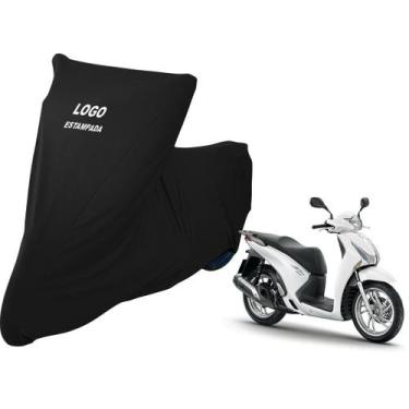 Imagem de Capa De Tecido Helanca Lycra Honda SH 150i Sob Medida - Mz, Preta
