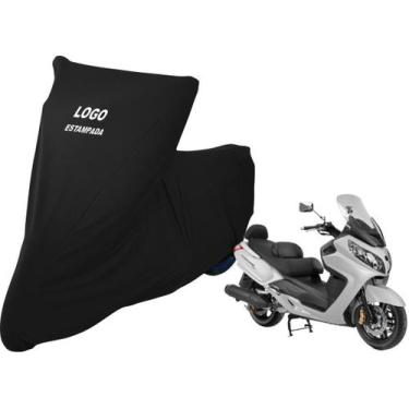 Imagem de Capa Para Cobrir Moto DafraMaxsym 400i Com Logo - Mz, Preta