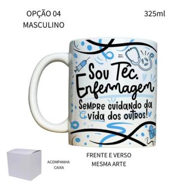 Imagem de Caneca 325ml Técnico Técnica de Enfermagem - LARANJA E MIMOS