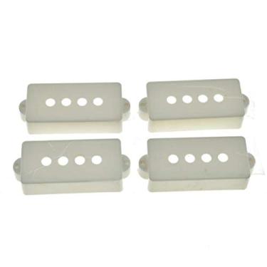 Imagem de KAISH 4 capas de captador de baixo P 4 cordas para captador de baixo elétrico de precisão P branco