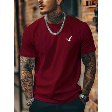Imagem de Camiseta Masculina Aguia Camisa 100% Algodao Blusa Malha Premium Lança