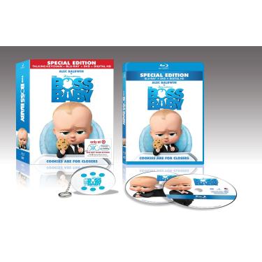 Imagem de Special Edition The Boss Baby Blu-Ray DVD Digital HD and Talking Keychain