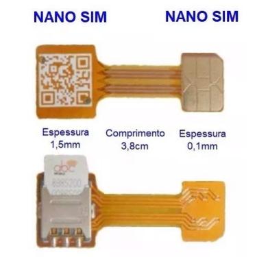 Imagem de Adaptador Hibrido Dual Chip Nano/Cartao De Memoria