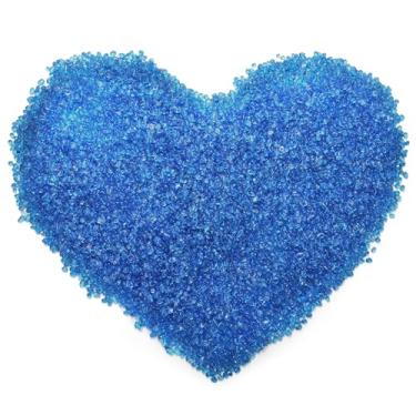 Imagem de Lawei Cascalho de aquário de 2,3 kg, areia de cascalho de substrato de aquário pequeno polido, contas de vidro do mar azul para vasos, pedras decorativas irregulares para aquário, jardim, enchimentos