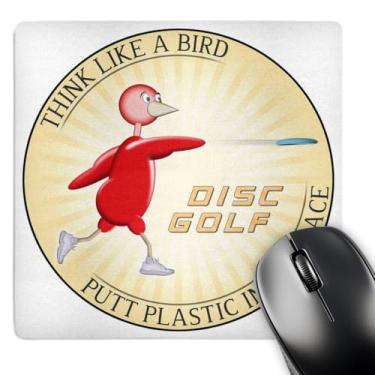 Imagem de 3dRose LLC 20 x 20 x 0,63 cm Think Like A Bird Red Bird Throw Frisbee Disc Golf Putter Pad (mp_19246_1)