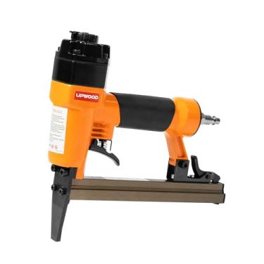 Imagem de Upwood 7116LN Grampeador pneumático de calibre 22, grampeador pneumático de estofamento sem óleo, exaustor superior, para marcenaria, projetos profissionais e faça você mesmo