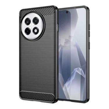 Imagem de Capas Compatível com Oneplus Ace 5 5G,Resistente a riscos,Anti-impressão digital e proteção contra quedas.Botão de pressão flexível Proteção completa -Black