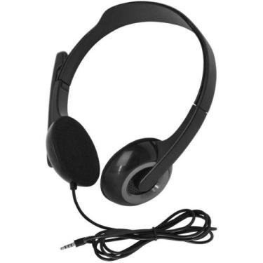 Imagem de Fone de Ouvido com Microfone Headset C/FIO Conexao P3 Preto - Multi