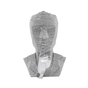 Imagem de Ioensy Máscara figura estátua abstrato arte estátua criativa decoração de casa decoração estatueta ornamento para entrada para o hall de entrada hotel de, Prata