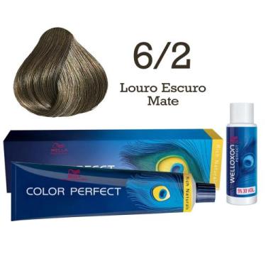Imagem de Coloração Color Perfect 6.2 Louro Escuro Mate Emulsão Oxi 30 Welloxon 