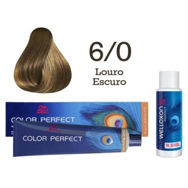 Imagem de Coloração Color Perfect 6.0 Louro Escuro Emulsão Oxi 30 Welloxon  Well
