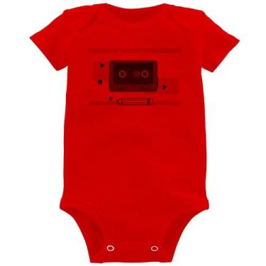 Imagem de Body Bebê Fita Cassete - Foca na Moda, Vermelho, G