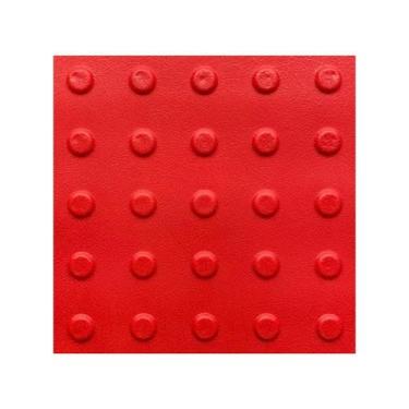 Imagem de Kit 10 Pisos Tatil Alerta Vermelho Texturizado Pvc 25X25Cm - LaggeAces