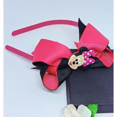 Imagem de Tiara de Cabelo Infantil Meninas Arquinho com Laço 3D Desenho Disney S