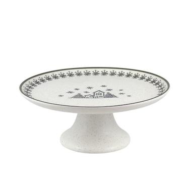 Imagem de Prato Com Pé Em Cerâmica Unni Vilarejo De Natal 26x9,5cm Oxford