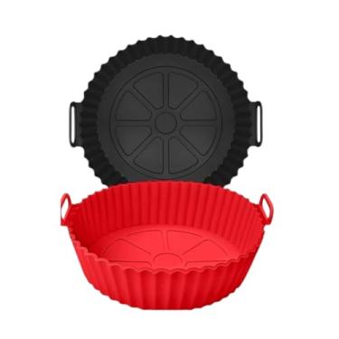 Imagem de SYMEON Kit 2 Formas de Air Fryer Silicone Antiaderente Sem Sujeira Reutilizavel Resistente Livre de BPA