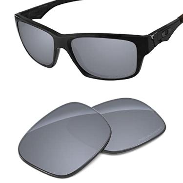 Imagem de Tintart Lentes de substituição de desempenho compatíveis com Oakley Jupiter Squared OO9315 policarbonato polarizado gravado-prata metálico