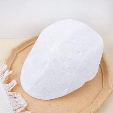 Imagem de Unisex Solid Color Forward Hat Lazer Clássicos Cor Sólida Boina Primav