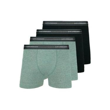 Imagem de Kit com 4 Cuecas Boxer Lupo 523-088, Cinza, GG