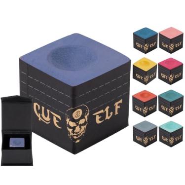 Imagem de CUEELF Giz de taco de bilhar com tecnologia de giz de bilhar com caixa de armazenamento incluída (roxo)