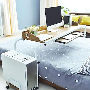 Imagem de Mesa de cama, mesas sobre a cama, mesa de amamentação, mesa de computador para comer na cama com comprimento e altura ajustáveis