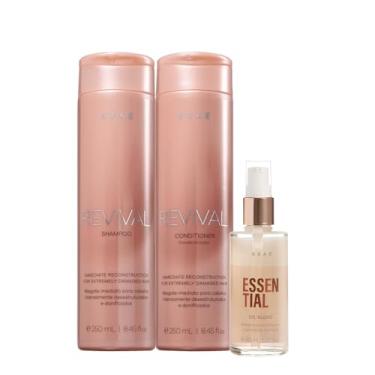 Imagem de Kit Braé Revival Shampoo Condicionador e Oil Blend Essential (3 produtos)