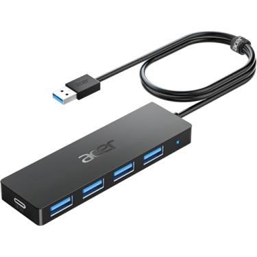 Imagem de Acer Hub USB com 4 portas, múltiplos Hub USB 3.0, expansor USB A para laptop com porta de alimentação USB C, extensor USB para uma porta, laptop, Windows, Linux, Acer PC e mais (1,2 m)