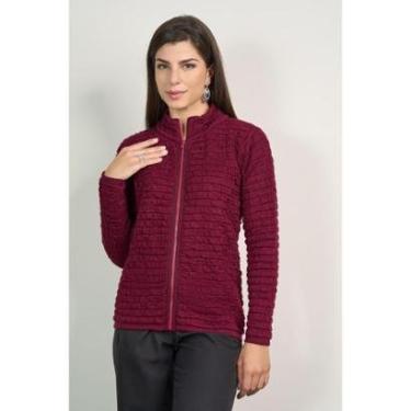 Imagem de Suéter Jaqueta Feminina Super Grossa Zìper Tricot Premium Lã-Feminino
