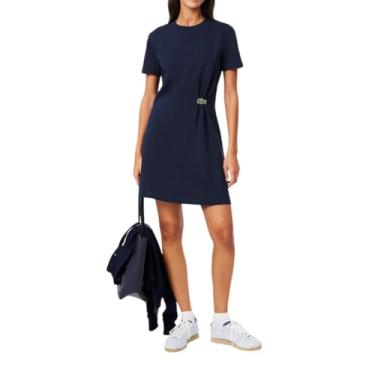 Imagem de Lacoste Vestido feminino drapeado, Azul marinho, 34