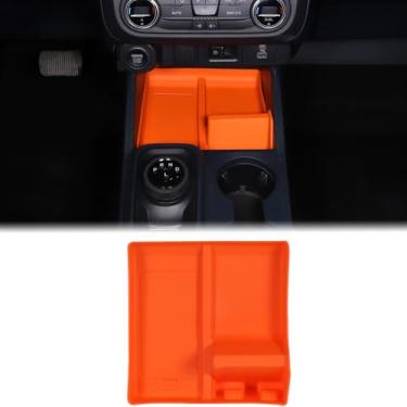 Imagem de Aunginsy Bandeja de armazenamento de câmbio para console central de carro compatível com Ford Maverick 2022 2023 2024 2025 Pickup Central Control Gear Shift Groove Shock Pad Organizer Storage Box