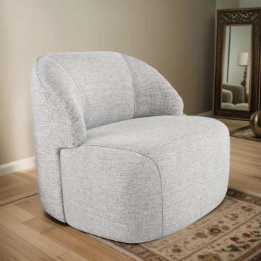 Imagem de Poltrona Organica Decorativa Eloa Linho Cinza - Londrilar