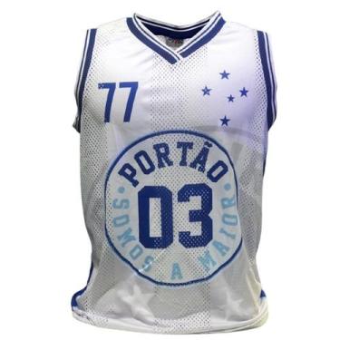 Imagem de Camiseta mafia azul portão 3 torcida organizada cruzeiro, Branco, GG