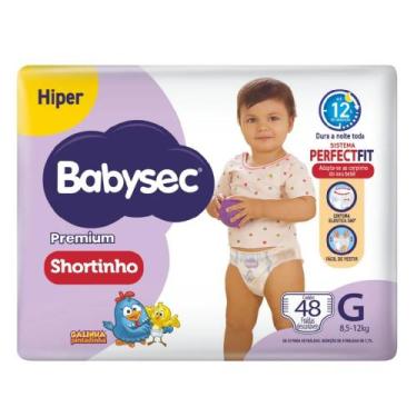 Imagem de Fralda Descartável Shortinho Babysec Premium Tamanho G 48 Unidades, G,