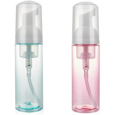 Imagem de Garrafa com bomba de espuma de 59 ml – Recipientes de mousse à prova de vazamento, dispensador de sabão de espuma recarregável de plástico transparente para lavar as mãos, xampu, limpador de cílios |