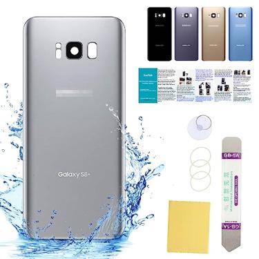Imagem de UooFide Compatível com Samsung Galaxy S8+ Plus Capa traseira de vidro de substituição 6,2 polegadas SM-G955 Todas as operadoras com manual de instalação + kit de ferramentas de reparo (prata ártica)