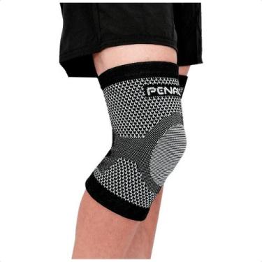 Imagem de Joelheira Penalty Elástica Knit XXIII, M, Preto, Branco