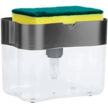 Imagem de Dispenser De Detergente Para Cozinha Esponja Limpeza Louça Dosador