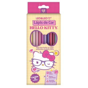 Imagem de Lápis De Cor Hello Kitty 12 Cores Leo&leo