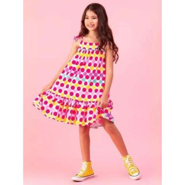 Imagem de Vestido Infantil Menina Lala Bolado Colorido Moda - Se Tu Benção, Vest