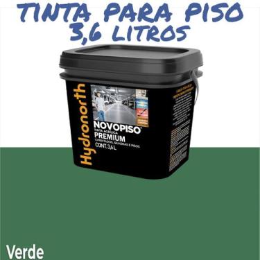 Imagem de Tinta Piso NovoPiso Galão 3,6 Litros Diversas Cores Hydronorth, Verde