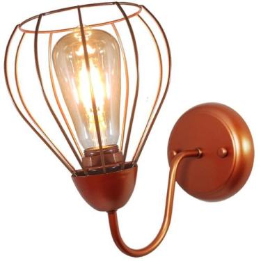 Imagem de Arandela Parede Aramado Teardrop Cobre garagem corredor - CM GLASS - C