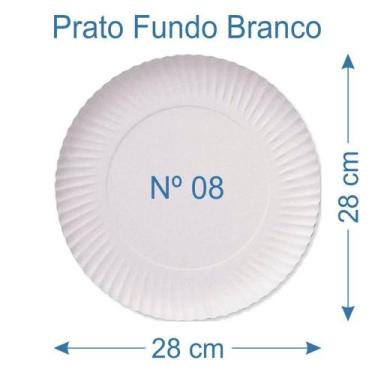 Imagem de 50 Prato de Bolo Salgado Fundo Branco Nº8 - AAZ
