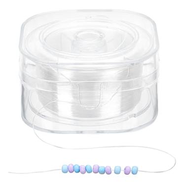 Imagem de PH PandaHall Cordão Elástico De 0,2 Mm Para Pulseiras, 218 Jardas Fio Plano Miçangas, Joia Elástica, Fino Fazer Pulseiras Da Amizade, Branco