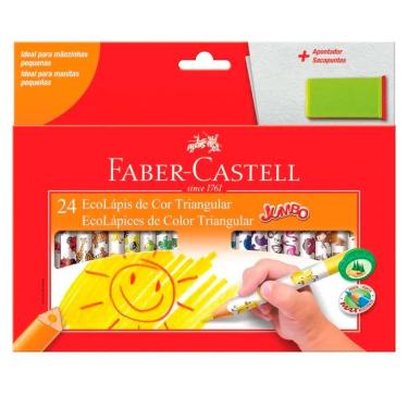 Imagem de Lápis de cor 24 cores jumbo triangular Faber-Castell