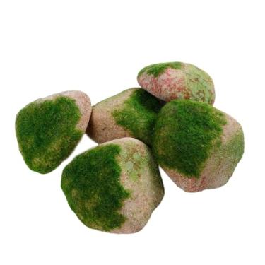 Imagem de Fenteer 5 peças de pedras artificiais decorativas, pedras artificiais falsas para paisagem, para jardim de fadas, gramado faça você mesmo, D