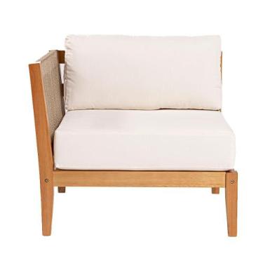 Imagem de Sofá Módulo Canto Direito Cannes Cor Cru Base Mel - 72218 - Sun House