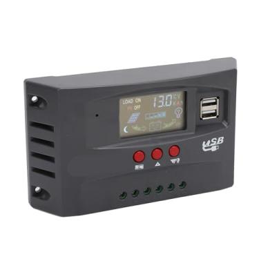 Imagem de Naroote Regulador de Bateria do Painel Solar, Alta Eficiência LCD Colorido Display 12V 24V MPPT Solar Charge Controller Com Porta USB DC Dual para RV Villa (60a)