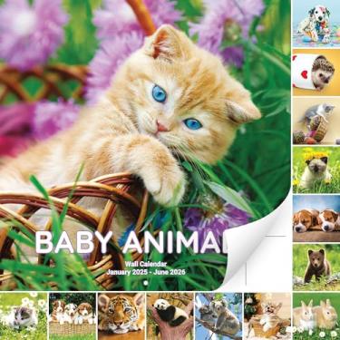 Imagem de Calendário de parede de animais de bebê de 18 meses super fofo 2022-2023 Grande 30 x 30 cm Presente novo com filhotes, gatinhos e muito mais. Ótimo para homens, mulheres ou crianças. Material ou decoração perfeita para amantes de animais.